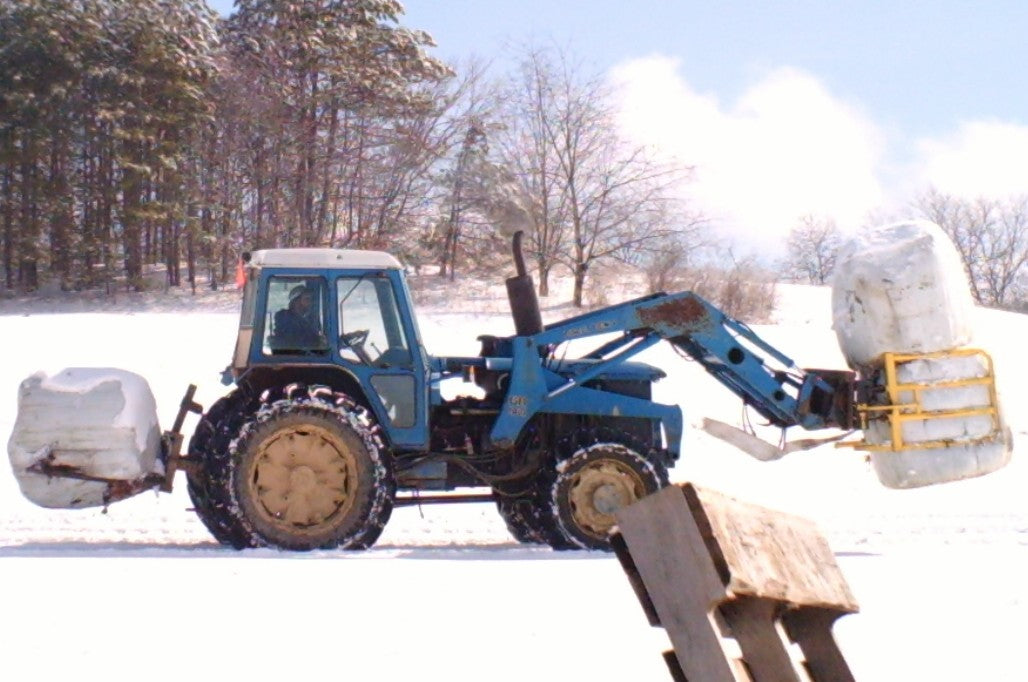 AgNation Wrap Round Bale Handler | Bale Size 4'x4' to 5'x5' in Diameter | Dual Cylinder | For Skid Steers & Tractors