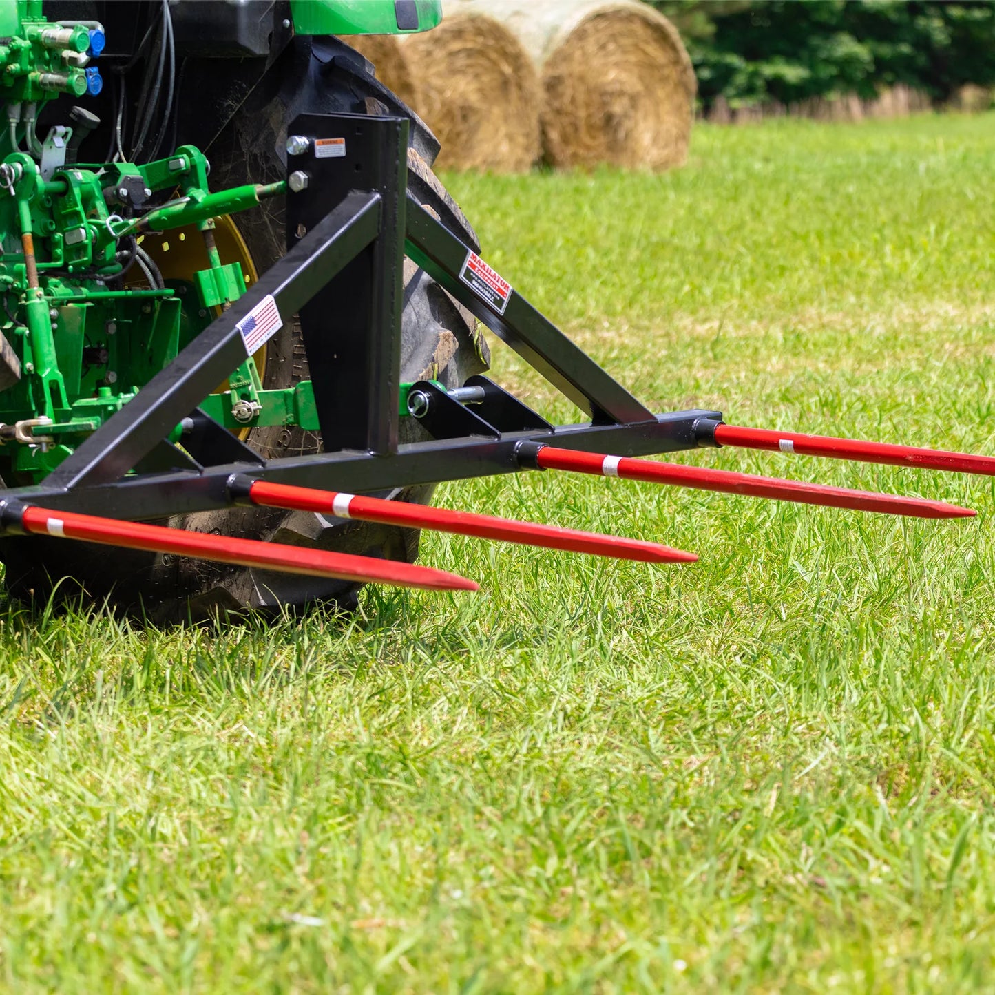 Maxilator | Two Bale Spear | Model MHS-3PH | 4 Spears | Load Capacity 5,000 lbs | Weight 223 lbs | Horsepower 40 To 120 HP | For Tractor
