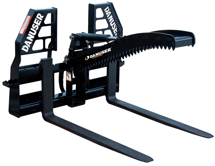 Danuser Pallet Fork Grapple Kit | Maximum Opening 55" | Oil Flow Range 10-25 GPM | For Skid Steers