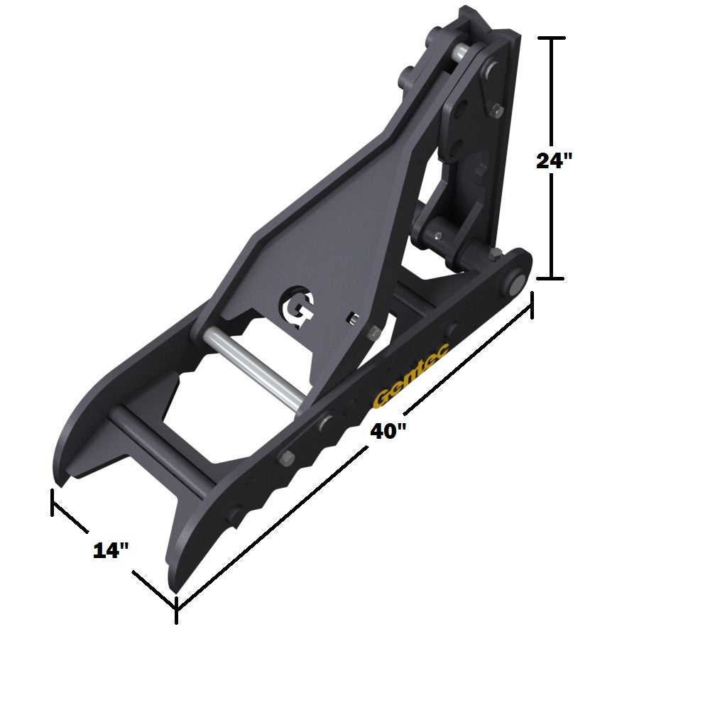 Gentec Equipment Mechanical Weld-On Thumb | Model MT1440 | Size 14"x40" | Machine Size 6.5-9.5 Ton | For Excavators