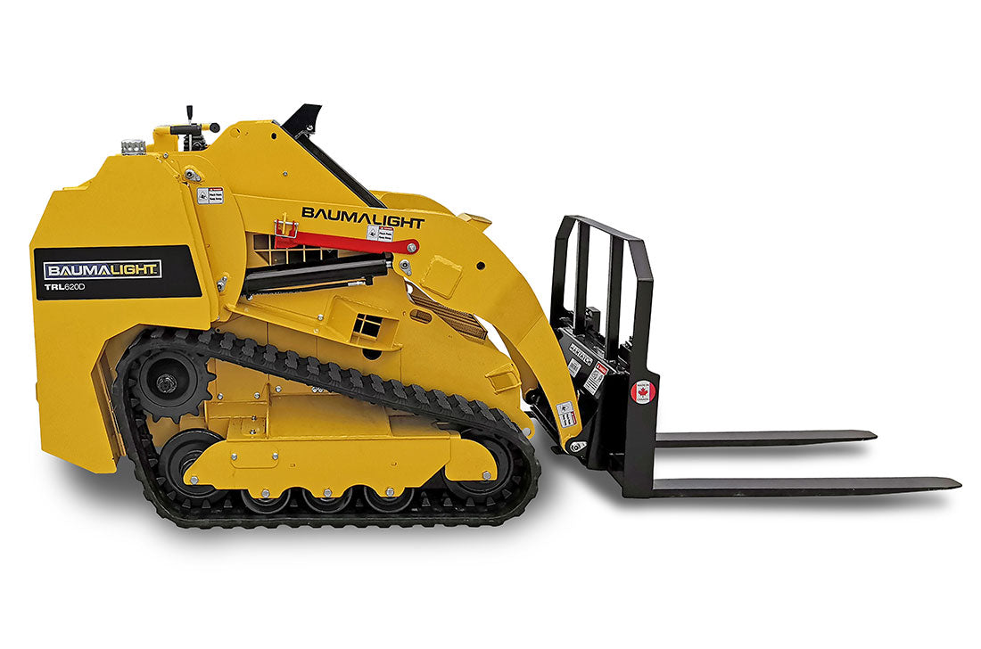 Baumalight Mini Track Loader | Model TRL-620D & TRL-536D | Width 35.5" & 40" | Hydraulic Flow Range 10.5 GPM | Kubota D1105 Diesel Engine