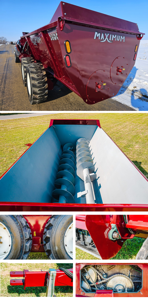 Maximum Machine 2600DC Spreader | Twin Auger Pull Type