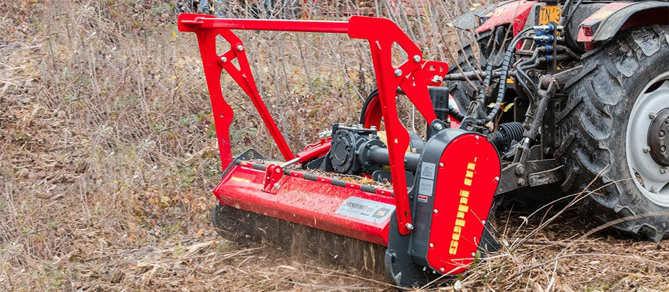 Seppi | Microforst PTO 3PT Forestry Mulcher (Pull Type) | Knives & Carbides | Model 125cc | Working Width 49" Inches | Horsepower 30 To 50 HP | For Tractors