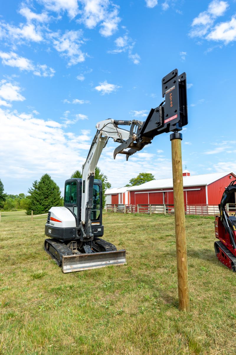 Premier PD500E Post Driver | 5000-13000 lbs. Machines | 10-16 GPM | For Mini Excavators