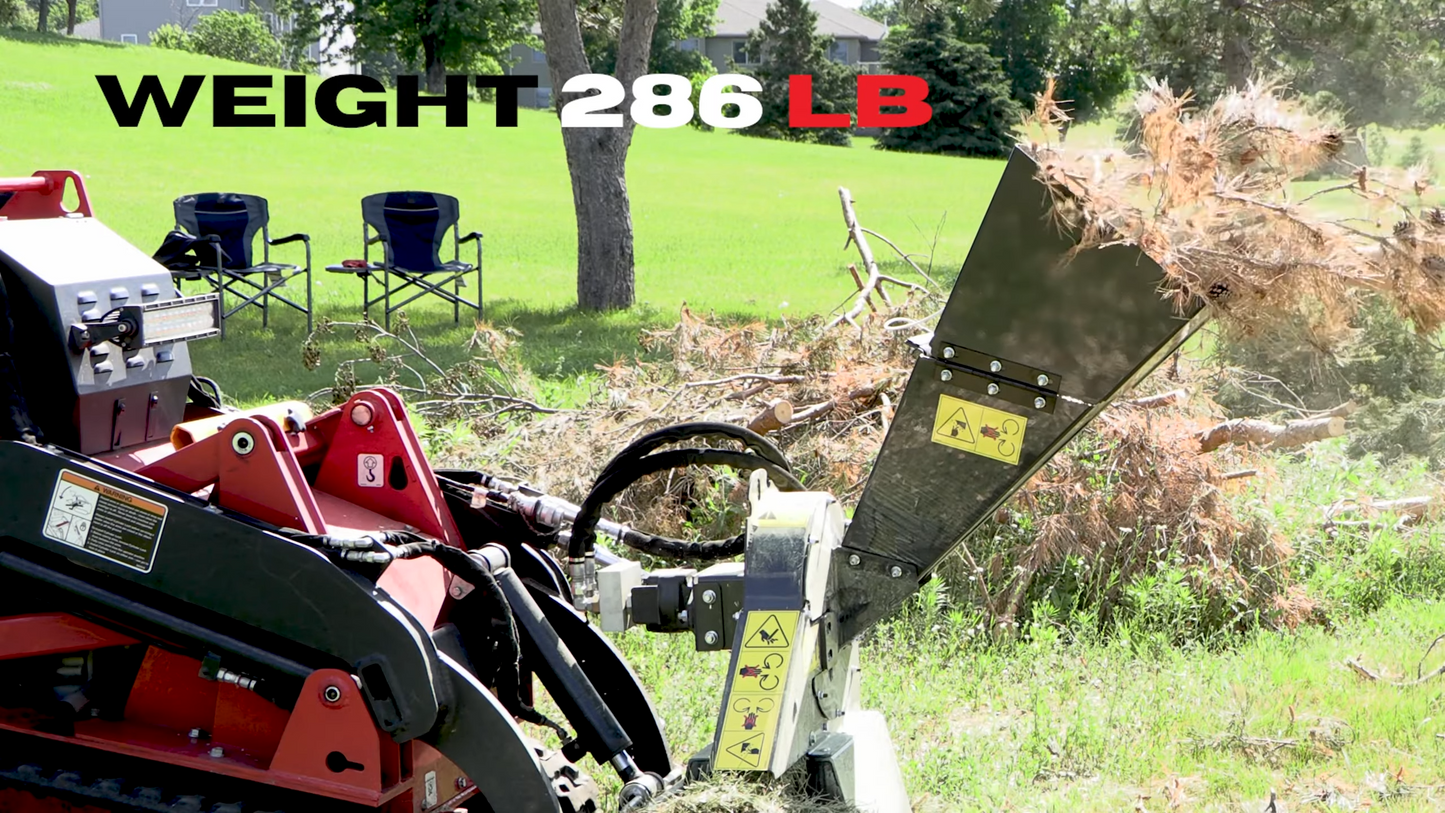 Erskine Mini Brush Chipper | Chipper Capacity 4.5" inches | Recommended Hydraulics 11-15 GPM | For Mini Skid Steer