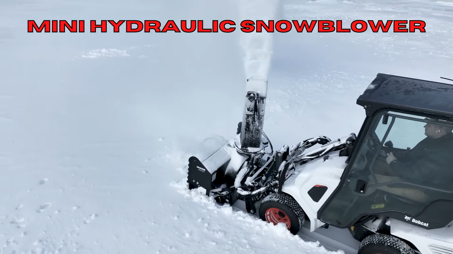 Erskine Mini Hydraulic Snowblower SB300 Series | Cut of Width 48”, 55” & 61” | 11-22 GPM Hydraulic Flow | For Mini Skid Steer