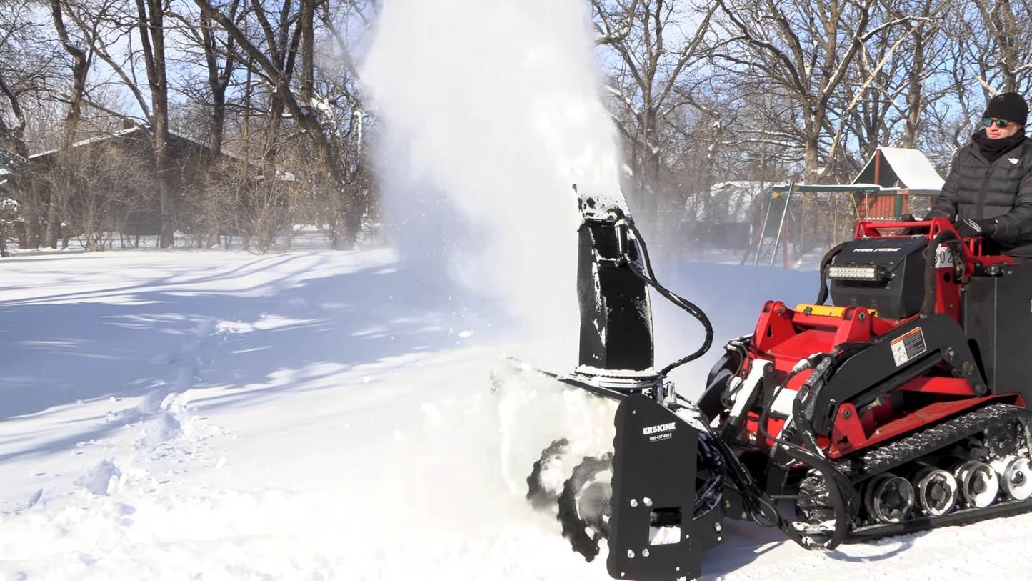 Erskine Mini Hydraulic Snowblower SB300 Series | Cut of Width 48”, 55” & 61” | 11-22 GPM Hydraulic Flow | For Mini Skid Steer