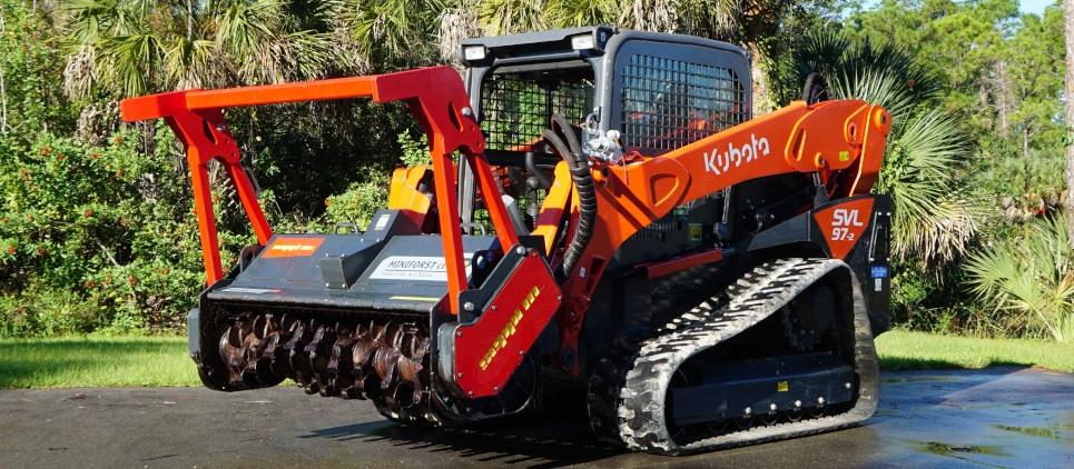 Seppi | Forestry Mulcher with Knives & Carbide | Model Miniforst CL 150, 175 & 200 | Working Width 59" To 79" Inches | Hydraulic Flow 13 To 40 GPM | For Compact Track Loaders