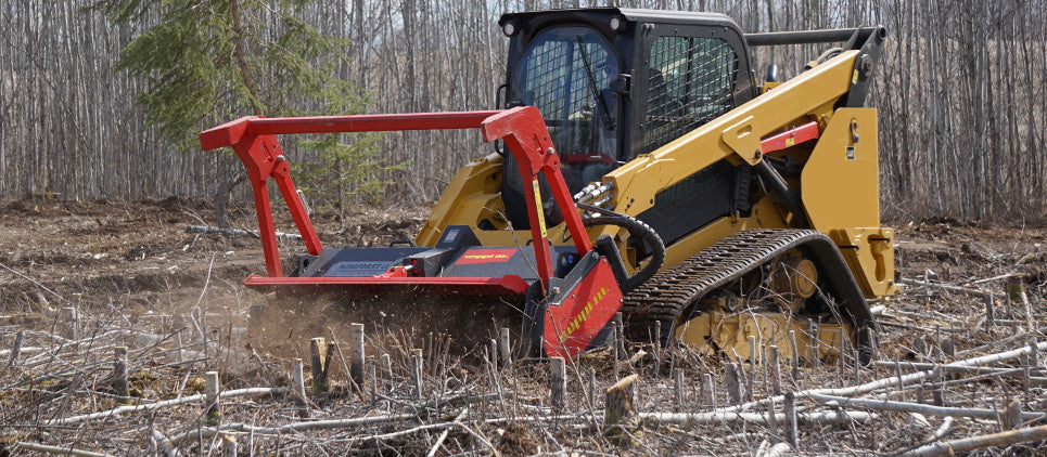 Seppi | Forestry Mulcher with Knives & Carbide | Model Miniforst CL 150, 175 & 200 | Working Width 59" To 79" Inches | Hydraulic Flow 13 To 40 GPM | For Compact Track Loaders