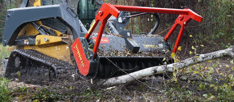 Seppi | Forestry Mulcher with Knives & Carbide | Model Miniforst CL 150, 175 & 200 | Working Width 59" To 79" Inches | Hydraulic Flow 13 To 40 GPM | For Compact Track Loaders