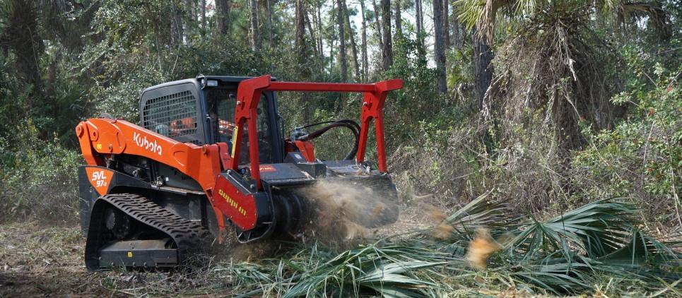 Seppi | Forestry Mulcher with Knives & Carbide | Model Miniforst CL 150, 175 & 200 | Working Width 59" To 79" Inches | Hydraulic Flow 13 To 40 GPM | For Compact Track Loaders