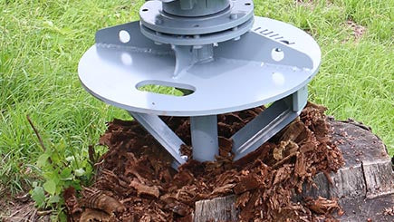 Baumalight Small Stump Planner Bits | Model D002771 | 2" Hex x 8" - 2" Hex x 20" Attachment Size | 650 lbs | Hydraulic Flow 20 To 45 GPM | For Skid Steer
