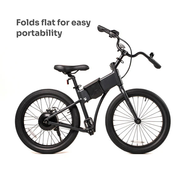 JackRabbit | Micro Electric Bike | Model OG2 Pro | 20” Street Tires | 500W Hub Motor | 24+ Mile Range | 30 lb Lightweight Frame | For Urban Commuting, Travel & Weekend Adventures