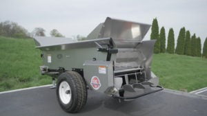 Millcreek | Small Top Dresser | Model 2100 Turf Tiger | 28 cu. ft. Capacity | Ground Driven | Horsepower15HP | For Tractor
