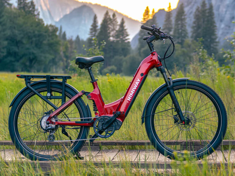 Himiway | Electric Bike | Model A7 Commuter | 27.5 x 2.4” Tires | 750W Hub Motor | 65 Mile Range | 400 lb Payload | Full Suspension Comfort | For Urban Comfort & All-Terrain Exploration