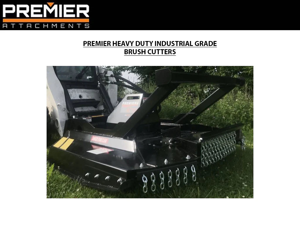 Premier Heavy Duty Industrial Grade Open Front Brush Cutter | Cutting Width 72" & 84" | AC-Series | For Skid Steers