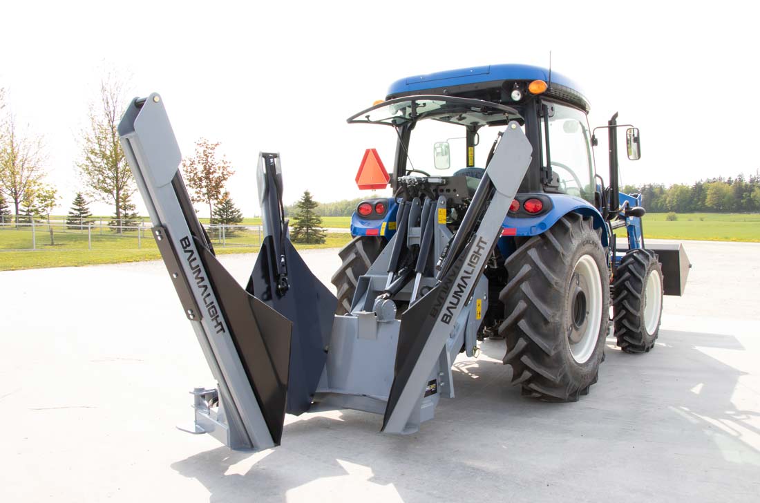 Baumalight 3-Point Hitch Tree Spade | Model PS330 & PT330 | Opening Width 60" Inches | Root Ball Diameter 30" inches | Root Ball Depth 29 inches | Horsepower 45 To 65 HP | For Tractors