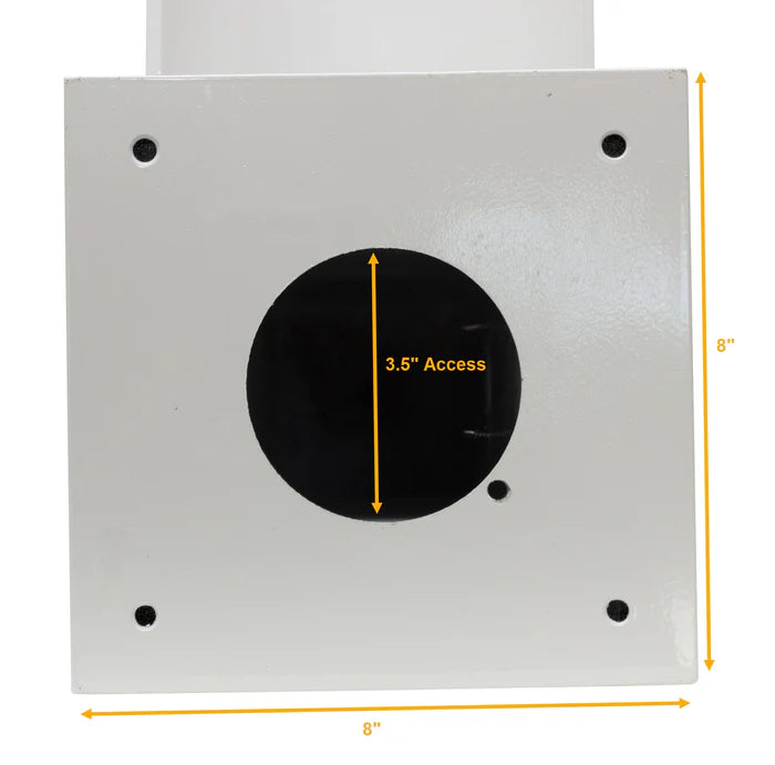 RIO MARINE CUSTOMS | Double Dock Water Pedestal Stanchion | Model CMPW36-D-WHT | 36-Inch | 2 Hose Holders & 2 Spigots | 36" Height | For Marine Water Access