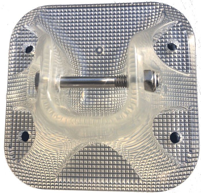 Fish Razr Tackle Carbon Fiber Gimbal | 12" Tall Height | 20" Wide Width | 2.5 lbs Weight | For Lightweight & Durable Stand-Up Fishing Gear