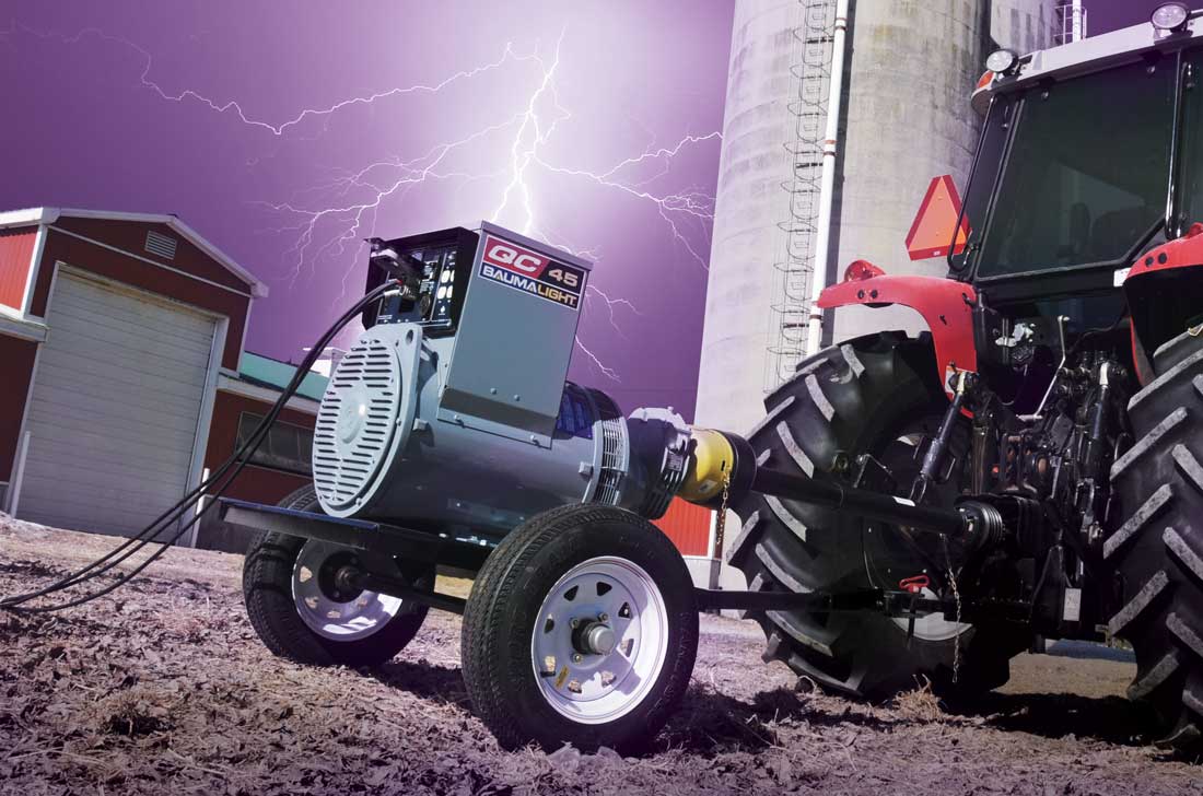Baumalight PTO Generator 4 Pole | Model Q Series | Power Range 12 To 113 Kilowatt | Horsepower 21 To 153 HP | For Tractors