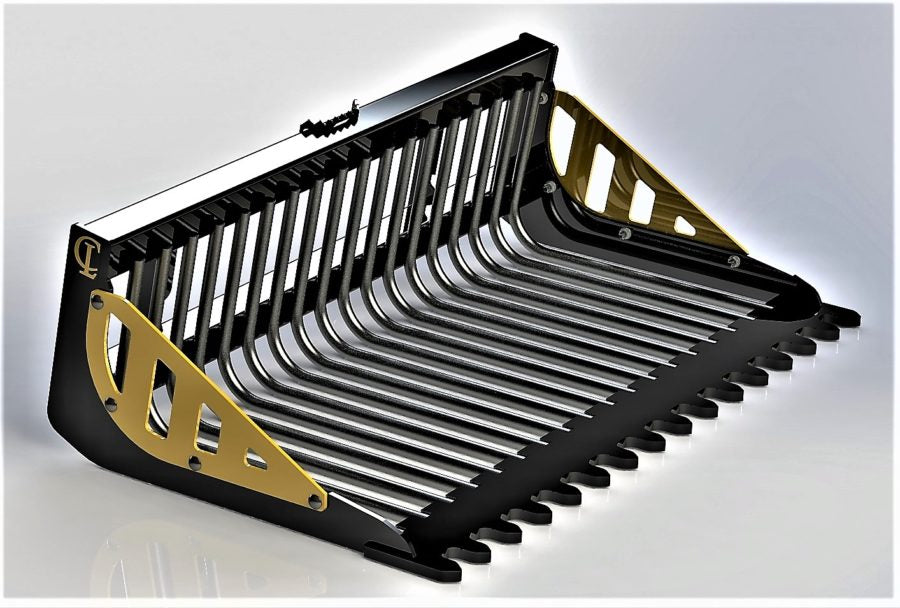 CL Fabrication EZ Rock Bucket | Width 56"-90" inches | Oil Flow Range 15-25 GPM | For Large Skid Steers