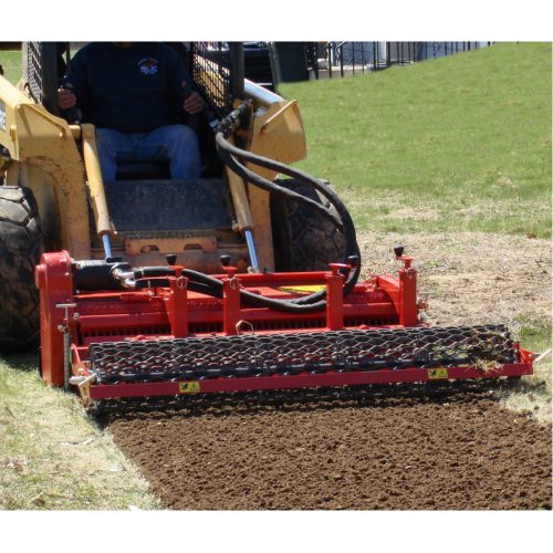 Rotadairon RDH Series Stone Buriers | Model RDH-52, RDH-60 & RDH-70 | Working Width 52", 60" & 70" | Hydraulic Flow Range 18.5–31.7 GPM | For Skid Steers