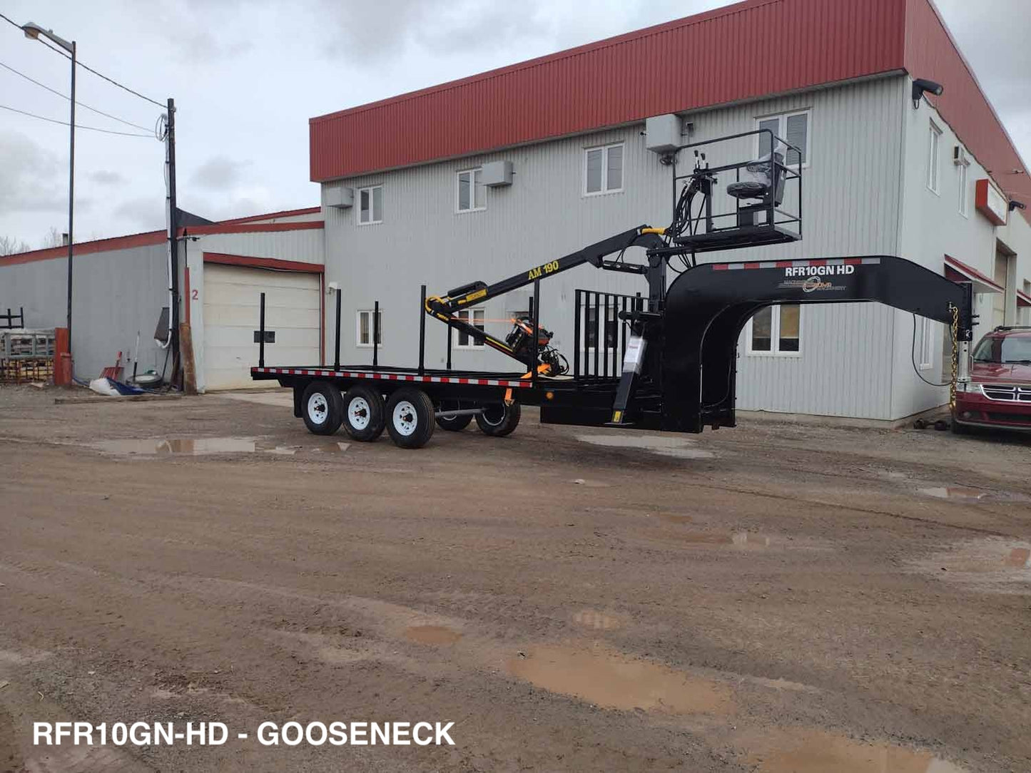 Machinerie AM Inc | "RFR" Series Road & Forestry Trailer | with coupler 2 5/16"/Goose Neck | GVWR 7700 lbs To 30000 lbs