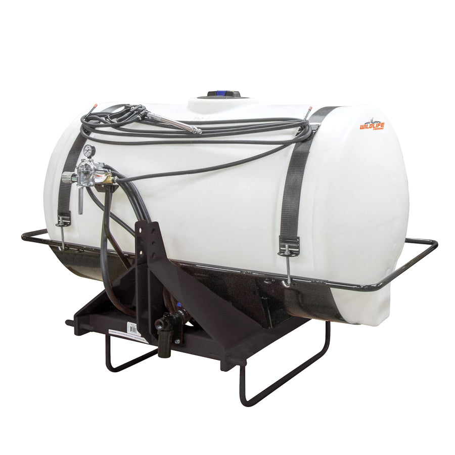 Wildlife Farming 3PT Sprayer | Heavy-Duty Chemical-Resistant | 45–300 Gallon Capacity | 2.4–12 GPM Flow | 10′–36′ Spray Coverage | 25–80 HP | For Tractor