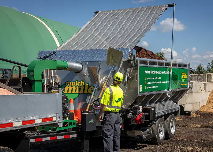 Mulch Mule | MM2BG Base Model | Billy Goat Leaf Vac & Wireless Remote | 24’4” Length | 15 Cu. Yd. Capacity | 8’ Width | For Bulk Material Delivery & Leaf Cleanup