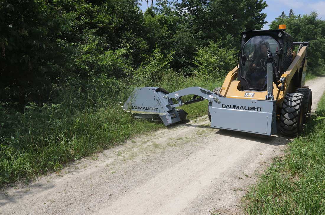 Baumalight Boom Mower | Model SWA/SWF Series | Reach 6' To 14' | Cutting Width 48" & 60" | Hydraulic Flow Range 15-35 GPM | For Skid Steers