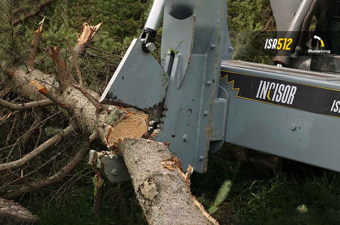 Baumalight Tree Shear With Buncher | Model ISH/ISR Series | Limb Cutting Size 10" & 12" | Hydraulic Flow 10 To 60 GPM | For Skid Steers