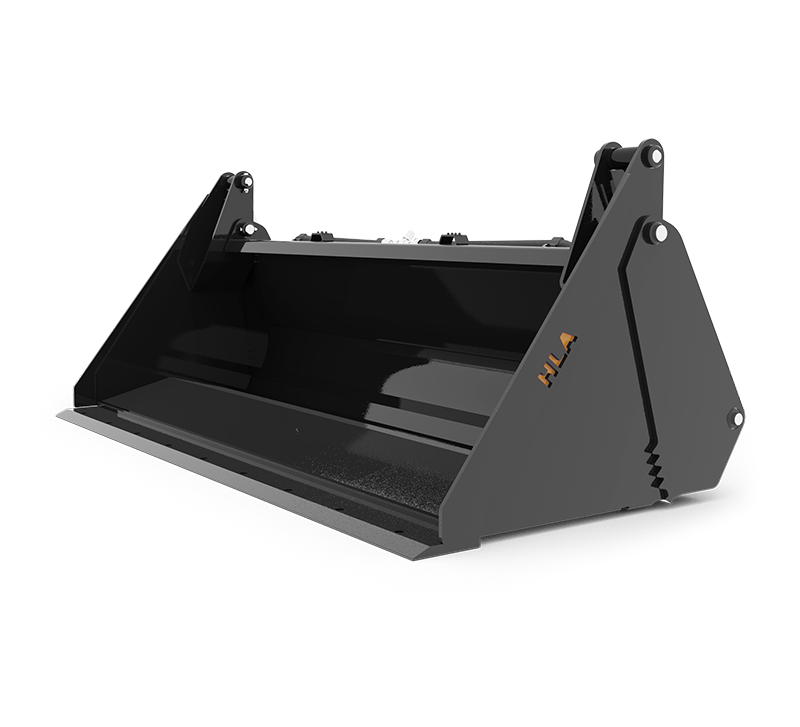 HLA Attachments | 4-in-1 Skid Steer Bucket | Models SBFNO66 To SBFNO84 | Widths 66" To 84" | Heaped Capacity Up To 17.7 cu.ft. | Hydraulic Flow Range 12-18 GPM |For Skid Steer