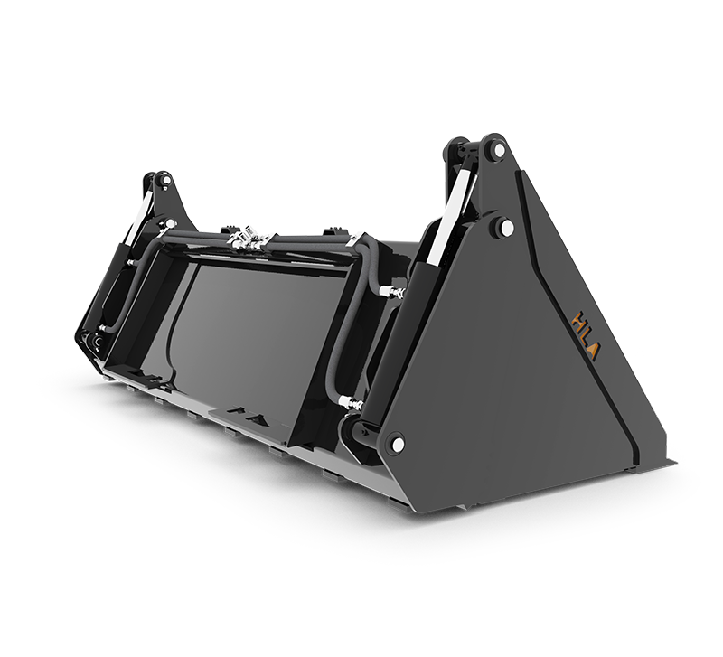 HLA Attachments | 4-in-1 Skid Steer Bucket | Models SBFNO66 To SBFNO84 | Widths 66" To 84" | Heaped Capacity Up To 17.7 cu.ft. | Hydraulic Flow Range 12-18 GPM |For Skid Steer