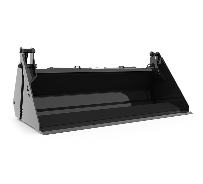 HLA Attachments | 4-in-1 Skid Steer Bucket | Models SBFNO66 To SBFNO84 | Widths 66" To 84" | Heaped Capacity Up To 17.7 cu.ft. | Hydraulic Flow Range 12-18 GPM |For Skid Steer