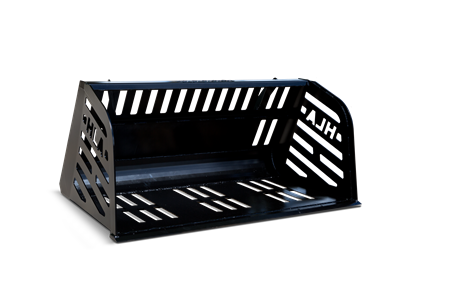 HLA Attachments | High Volume Skid Steer Snow Basket | Models SBSB Series | Widths 60" To 120" | Capacity Up To 64.2 cu.ft. | Horsepower 65-120 HP | For Tractor