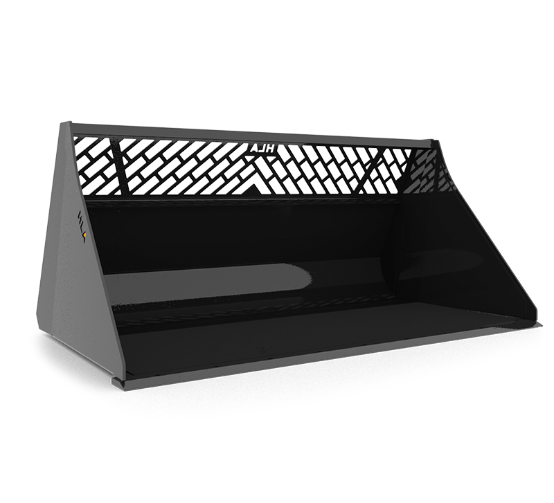 HLA Attachments | High Volume Skid Steer Snow Bucket | Model SBSN Series | Widths 60" To 120" | Heavy-Duty 3/16" Steel | For Tractor