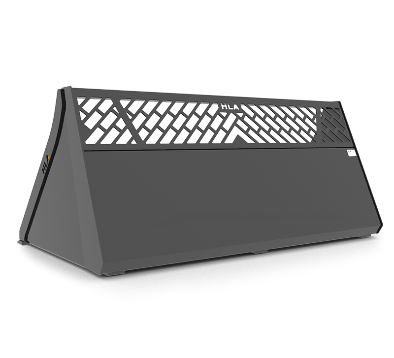 HLA Attachments | High Volume Skid Steer Snow Bucket | Model SBSN Series | Widths 60" To 120" | Heavy-Duty 3/16" Steel | For Tractor