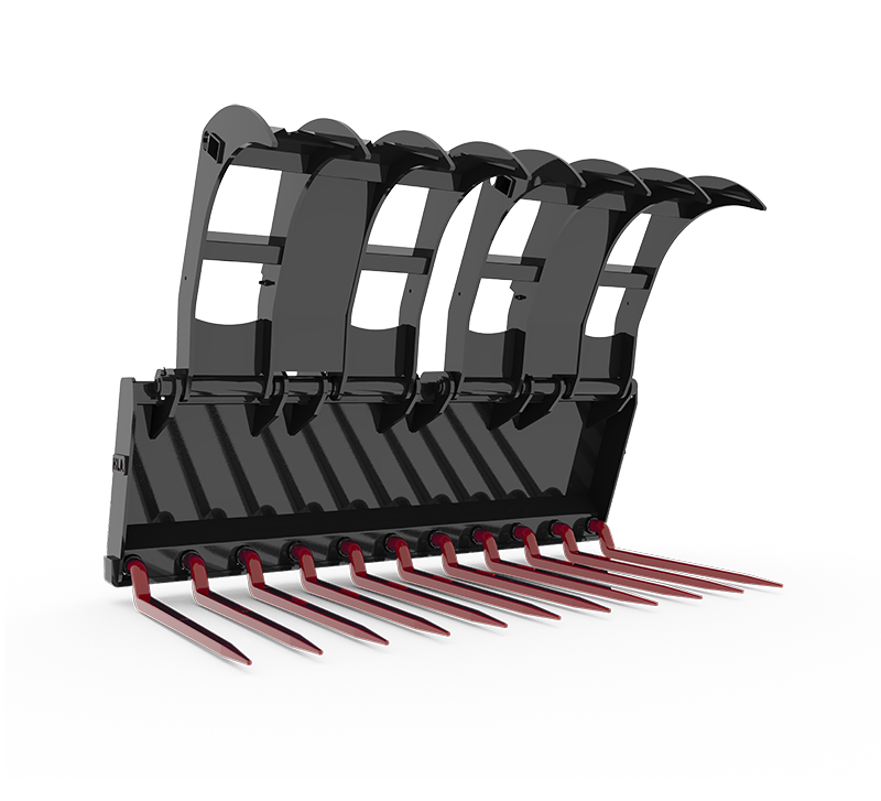 HLA Attachment Debris Brush Grapple Less Loader Mount | Model Grapple 66 To 96 | 66" To 96" Width | For Tractor