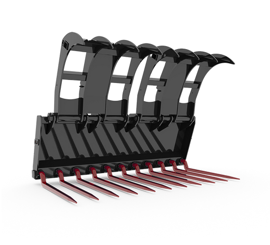 HLA Attachment Debris Brush Grapple Less Loader Mount | Model Grapple 66 To 96 | 66" To 96" Width | For Tractor