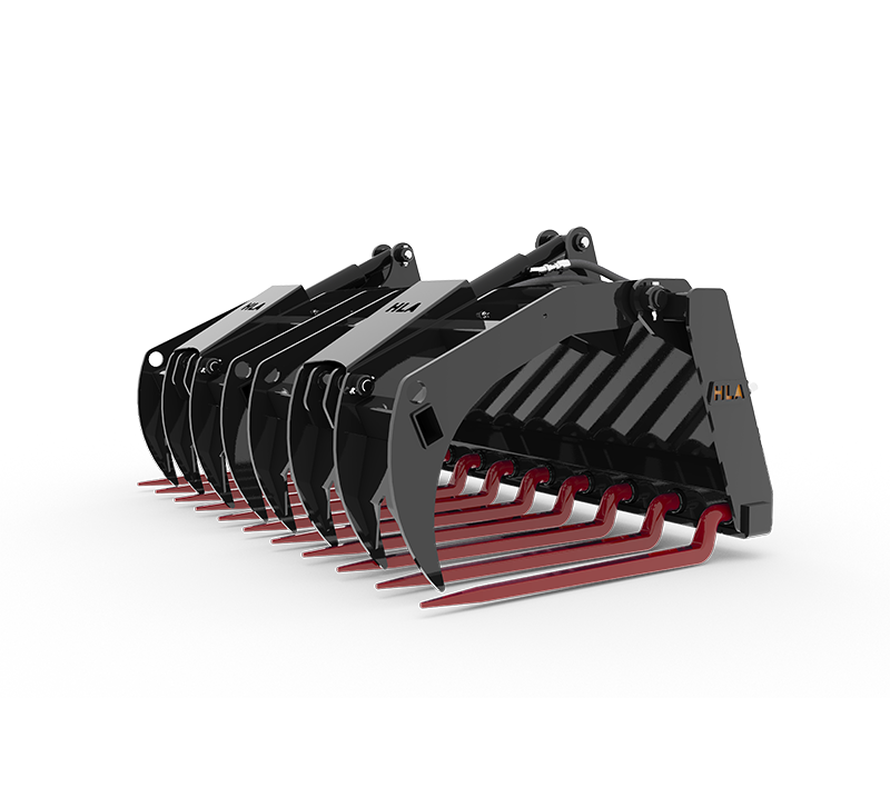 HLA Attachment Debris Brush Grapple Less Loader Mount | Model Grapple 66 To 96 | 66" To 96" Width | For Tractor