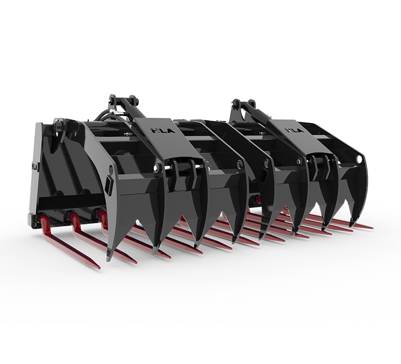 HLA Attachment Debris Brush Grapple Less Loader Mount | Model Grapple 66 To 96 | 66" To 96" Width | For Tractor