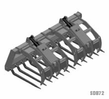 HLA Attachment Debris Brush Grapple Less Loader Mount | Model Grapple 66 To 96 | 66" To 96" Width | For Tractor