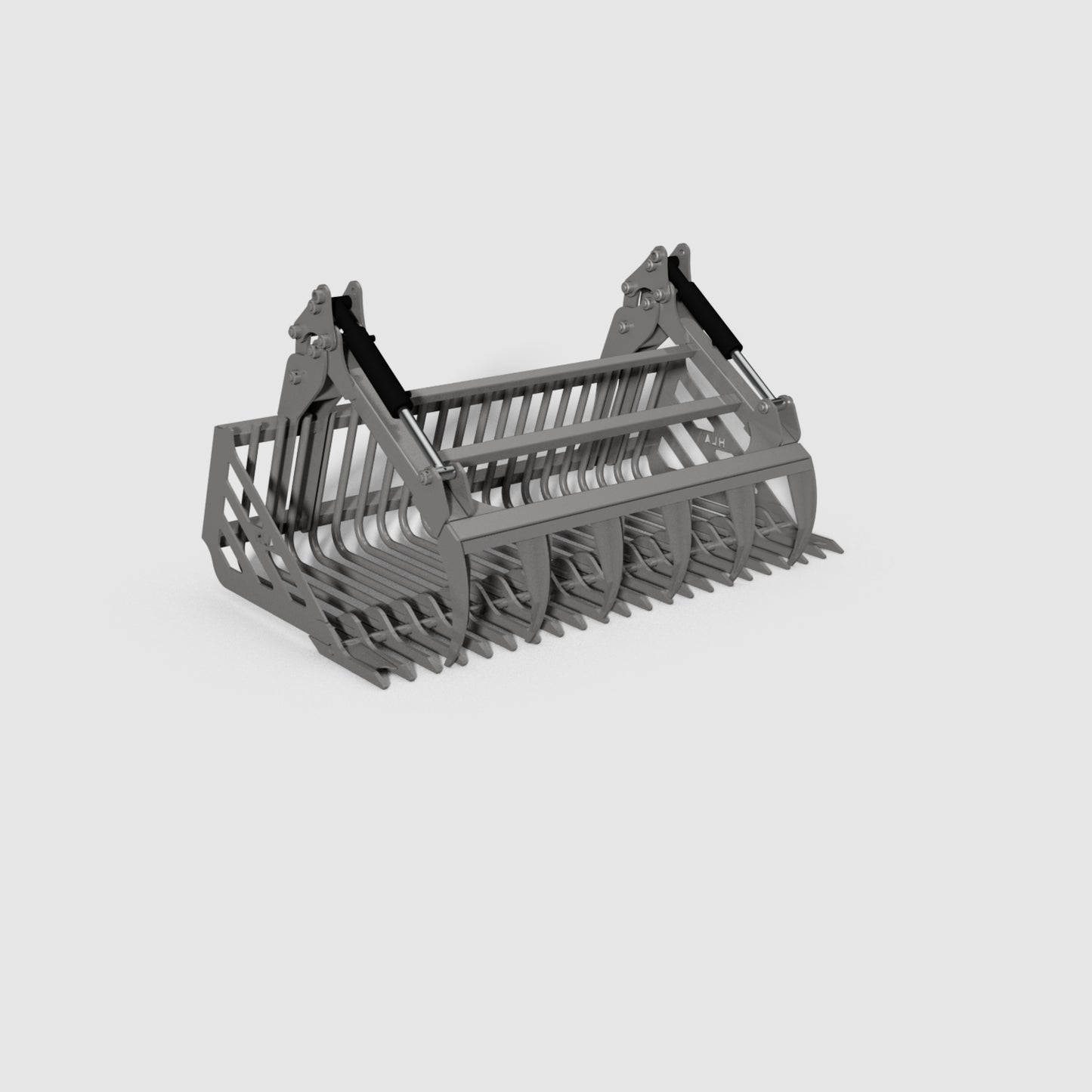 HLA Attachment HD/Stone Fork with Grapple Less Mount | 77", 84", 90", 92", 94" Size | For Tractor