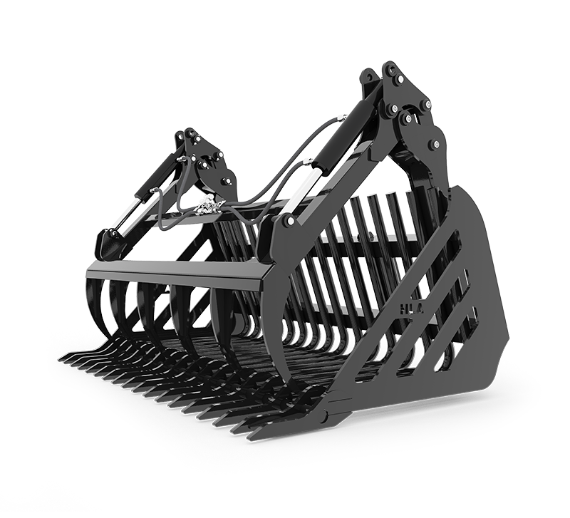 HLA Attachment HD/Stone Fork with Grapple Less Mount | 77", 84", 90", 92", 94" Size | For Tractor