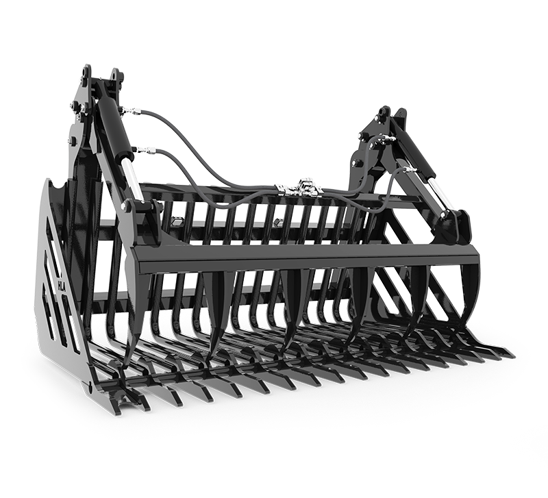 HLA Attachment HD/Stone Fork with Grapple Less Mount | 77", 84", 90", 92", 94" Size | For Tractor
