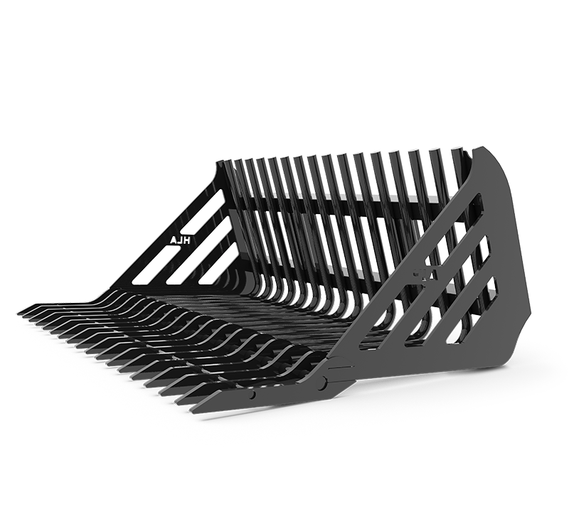 HLA Attachments Stone Fork Retainer Type Less Mount | Model 98", 103", 108" HD | For Skid Steer