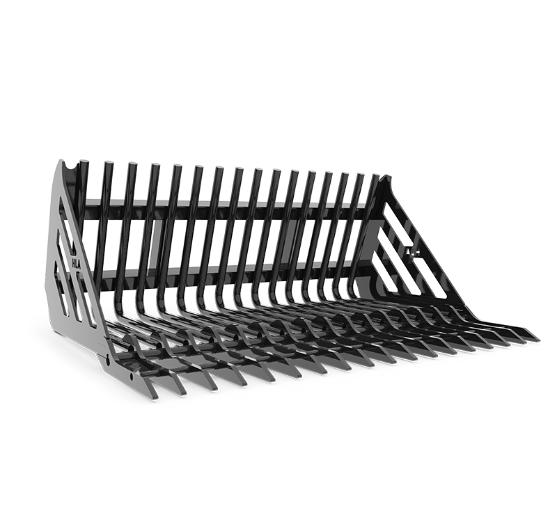 HLA Attachments Stone Fork Retainer Type Less Mount | Model 98", 103", 108" HD | For Skid Steer
