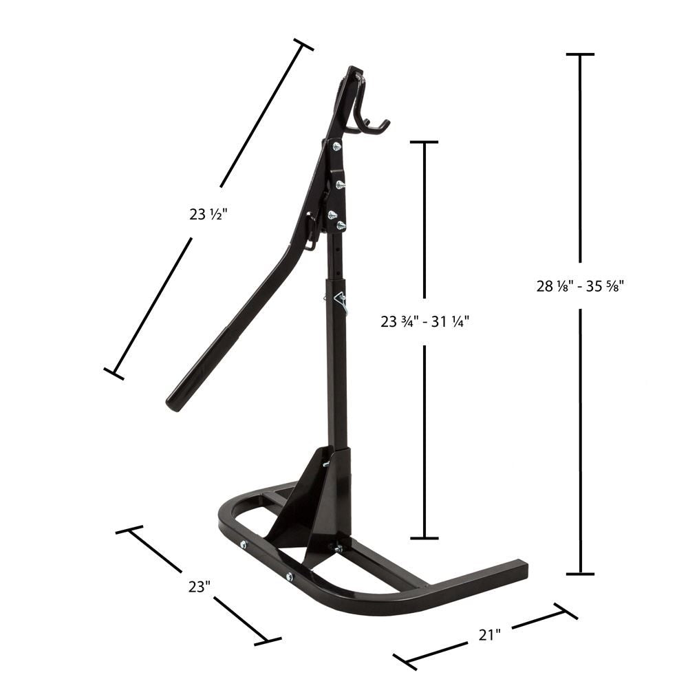 Black Widow Black Ice Heavy-Duty Snowmobile Track Stand & Lift | Model SNO-1512 | Base Size 23" x 21" | Capacity 600 lb | For Most Snowmobiles