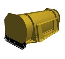 HLA Attachments 2500 Series Turf Snow Pusher Less Frame/Mount | Width 72", 84" & 96" inches | Horsepower 30-50 HP | For Tractor