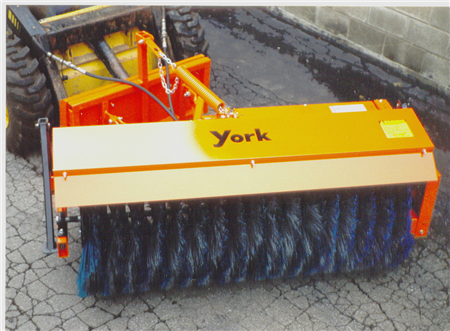 York Hydraulic Rotary Brooms | Model SSAB328 | Width 96" | Brush Diameter 32" | Hydraulic Flow 10-15 GPM | For Skid Steers